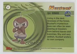 Nuzleaf Topps Pokemon Advanced #61 2003 - Image 2