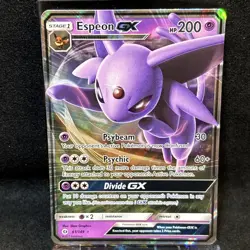 Espeon GX 61/149 Ultra Rare Pokemon Sun & Moon Base Set LP - Image 1