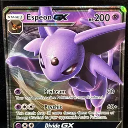 Espeon GX 61/149 Ultra Rare Pokemon Sun & Moon Base Set LP - Image 3