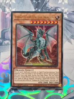 bach-en003 Timaeus the United Dragon 1st Edition NM Ultra Rare YuGiOh TCG - Image 1