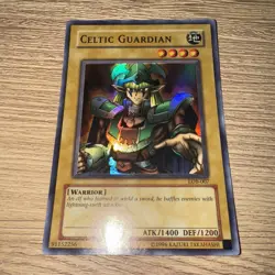YUGIOH Celtic Guardian Super Rare UNL Edition LOB-007 - Image 1