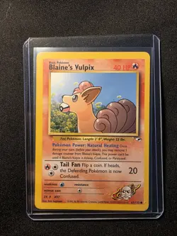 Pokemon TCG Blaine's Vulpix Gym Heroes Card 65/132 Unlimited Common - Image 1