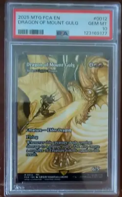 Dragon of Mount Gulg Ancient Copper Dragon Final Fantasy Card PSA 10 - Image 1