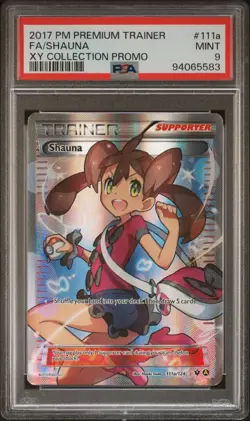 Shauna 2017 XY Collection Promo Full Art Holo Rare Card PSA Mint 9 111A 124 - Image 4