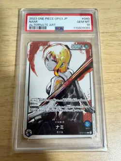 One Piece Card Nami Leader Parallel OP03-040 PSA10 Rare Collector - Image 1