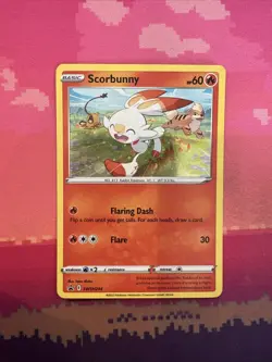 Pokemon Card Scorbunny SWSH244 Black Star Promo Cosmo Holo Near Mint - Image 1
