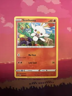 Pokemon Card Scorbunny SWSH071 Black Star Promo Near Mint - Image 1