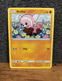Stufful 55/111 Crimson Invasion Sun & Moon SM Pokemon NM Card game Trading - Image 1