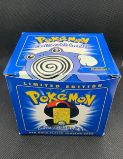 1999 Pokemon Poliwhirl Burger King 23k Gold Plated Card w/Pokeball *NIB* - Image 1