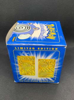1999 Pokemon Poliwhirl Burger King 23k Gold Plated Card w/Pokeball *NIB* - Image 5
