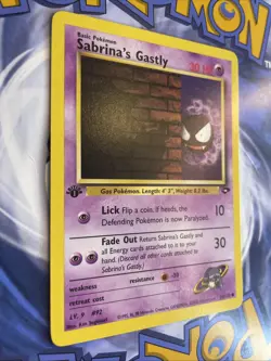 Pokemon Card Sabrina's Gastly Gym Challenge 1st Edition Common 96/132 Near Mint - Image 2