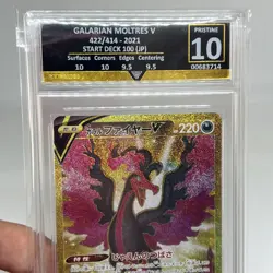 Get Graded 10 Galarian Moltres V UR 422/414 Start Deck Pokemon Card Japanese - Image 3
