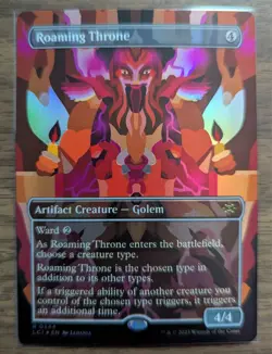 MTG Roaming Throne Borderless Foil from The Lost Caverns of Ixalan NM - Image 1