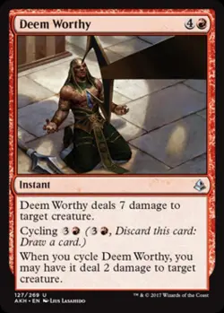 Deem Worthy -Foil Light Play MTG Amonkhet - Image 1