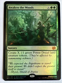 MTG Awaken the Woods FOIL The Brothers' War 170 NM - Image 1