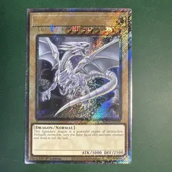 Yugioh - Blue Eyes White Dragon MISPRINT Platinum Secret Rare RA04-EN108 - Image 1