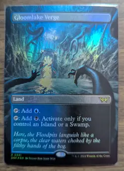 MTG Gloomlake Verge Borderless Foil from Duskmourn: House of Horror NM - Image 1