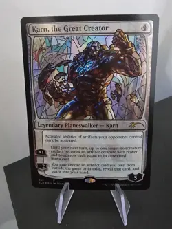 Karn, the Great Creator (Stained Glass Secret Lair) MTG Magic the Gathering - Image 1