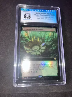 Near Mint, English MTG Undergrowth Stadium Foil Extended Art Commander CGC 8.5 - Image 1