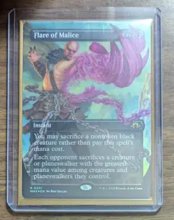 MTG Flare of Malice Borderless Foil from Modern Horizons 3 NM - Image 2
