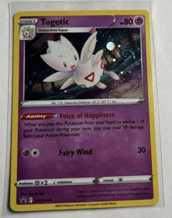 Pokemon - Togetic Holo - SWSH276 - Black Star Promo Card Galaxy HD Swirl. Rare! - Image 1