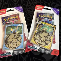 Pokemon Temporal Forces Checklane Blister Set 2 Booster Packs Bellibolt/Carvanha - Image 1