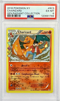 PSA 6 Charizard RC5 Generations: 2016 Pokemon Radiant Collection Holo RC5/RC32 - Image 1