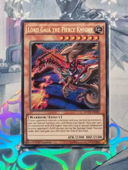 MVP1-ENS50 Lord Gaia the Fierce Knight Secret Rare 1st Edition NM YuGiOh TCG - Image 1