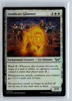 FOIL Lionheart Glimmer Duskmourn - MTG Magic the Gathering Card - Image 1