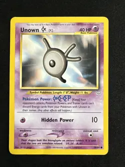 Unown K 58/64 Neo Revelation Pokemon Card MP - Image 1