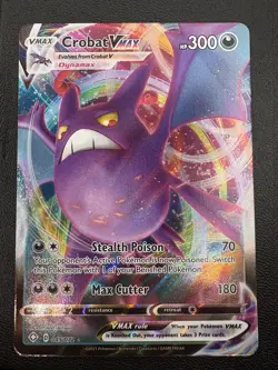 Crobat Vmax 045/072 Shining Fates Full Art Ultra Rare Holo Card Pokemon TCG NM - Image 1
