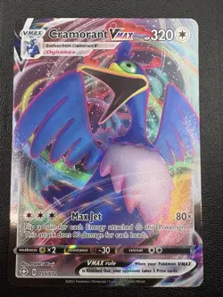Cramorant Vmax 055/072 Shining Fates Full Art Ultra Rare Holo Card Pokemon NM - Image 1