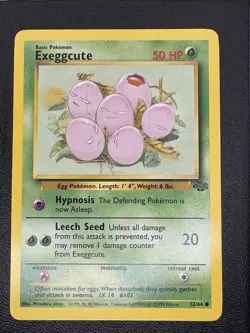 Exeggcute 52/64 Jungle Common Card Vintage Pokemon TCG LP - Image 1