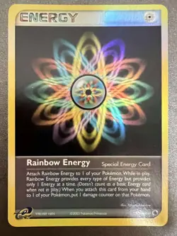 POKEMON EX RUBY & SAPPHIRE RAINBOW ENERGY REVERSE HOLO CARD 95/109 - Image 1