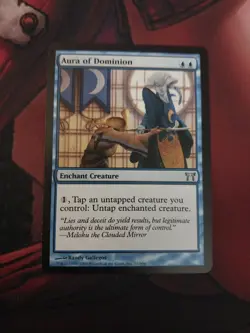 MTG Aura of Dominion Champions of Kamigawa. Lightly Played. - Image 1