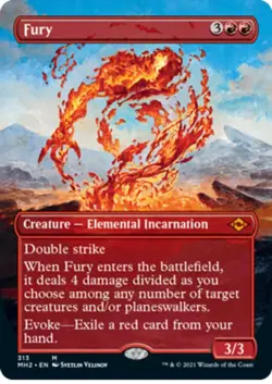 [1x] Fury - Foil - Borderless Near Mint, English Modern Horizons 2 Extras MTG Ma - Image 1