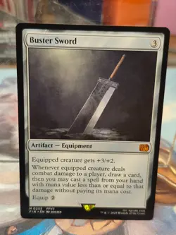 0255 Buster Sword Final Fantasy NM Card MTG Mythic Rare Equipment Artifact FIN - Image 2