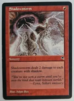 MTG Magic The Gathering Card Shadowstorm Sorcery Red Tempest 1997 - Image 1