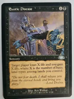 MTG Magic The Gathering Card Exotic Disease Sorcery Black Planeshift - Image 1