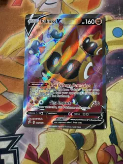 Falinks V 185/192 Rebel Clash Full Art Ultra Rare Pokemon TCG Card NM - Image 1