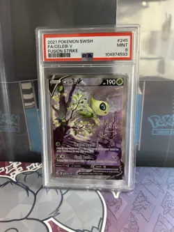 2021 Pokemon SWSH Celebi v Fusion Strike Alternate Art 245/264 PSA 9 - Image 1