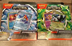Set of 2 Pokemon TCG ex Deluxe Battle Deck Meowscarada & Quaquaval Sealed - Image 1