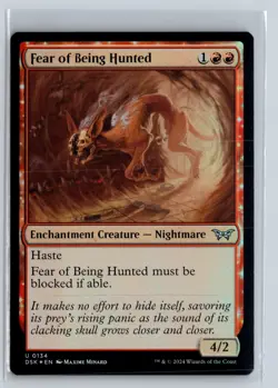 FOIL Fear of Being Hunted Duskmourn - MTG Magic the Gathering Card - Image 1