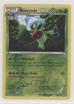 Roserade Reverse Foil Pokemon XY Flashfire #9 - Image 1