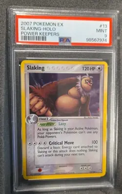 POKEMON CARD SLAKING HOLO 13 EX POWER KEEPERS #13 GRADED PSA 9 MINT HOLO FOIL - Image 2