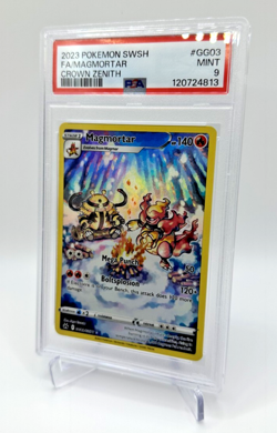 Pokemon TCG Magmortar Crown Zenith Galarian Gallery Holo Card GG03/GG70 PSA 9 - Image 1
