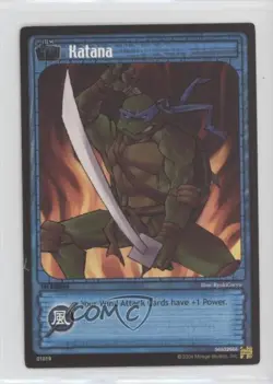 2004 Teenage Mutant Ninja Turtles Trading Card Game 1st Edition Katana #19 - Image 1