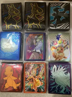 Lot of 9 Pokemon TCG Deck Card Sleeve Packs - Image 1