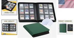 9-Pocket Card Binder PU Water-Resistant Hold 252 Trading Cards Collectors - Image 2