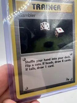 Trainer Gambler 60/62 Fossil Set Uncommon Pokemon Card Unlimited 1999 - Image 4